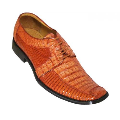 Los Altos Cognac Genuine Crocodile / Lizard Shoes 1ZV057203